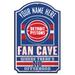 WinCraft Detroit Pistons Personalized 11'' x 17'' Fan Cave Wood Sign