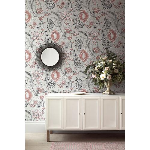 Little Greene 'Woodblock Trail - Union' - Netural Wallpaper