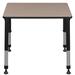 Regency 18.5 x 26 in Rectangle Height Adjustable Classroom School Desk Wood/Metal in Brown | 34 H x 26 W x 18.5 D in | Wayfair RSD18526PL