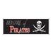 Bay Isle Home™ Beware of Pirates Sign Banner Wall Décor in Black/White | 60 H x 21 W in | Wayfair 609C1B0BD1B64E178875950D889C989C