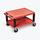 Tuffy Red 2 Shelf AV Cart w/ Black Legs &amp; Electric - Luxor WT16RE-B