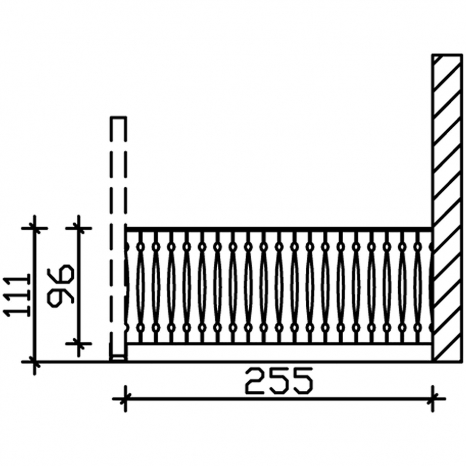 Skan Holz Seitenwand Leimholz Naturbelassen, 255x96 cm Image