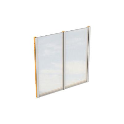 Skan Holz Seitenwand Polycarbonat Freistehend Eiche Hell, 255x200 cm