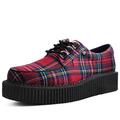 T.U.K. Shoes Red Plaid Anarchic Creeper 6 UK