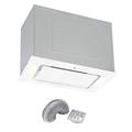 Cookology BUGL520WH White Glass 52cm Built-in Under Canopy Cooker Hood & Ducting