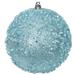 Vickerman 599600 - 4.75" Baby Blue Glitter Hail Ball Christmas Tree Ornament (4 pack) (N190232D)