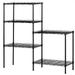 Lowestbest 5-Tier Storage Rack Black Storage Racks and Shelving Adjustable 5-Shelf Shelving Storage Unit Metal Organizer Wire Rack for Household Hotel Restaurant (21.25 Lx 11.42 W x 59.06 H)