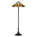 Astoria Grand Diane Jeweled Grape 64" Traditional Floor Lamp Glass in Brown/Green/Indigo | 64 H x 24 W x 24 D in | Wayfair