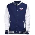 Supportershop USA College Jacke zweifarbig Kinder M blau