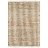 Brown 144 x 0.25 in Area Rug - Dash and Albert Rugs Gridwork Striped Handmade Flatweave Ivory/Area Rug /Jute & Sisal | 144 W x 0.25 D in | Wayfair