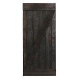 Barn Door - Calhome Paneled Wood Knotty Barn Door w/ Installation Hardware Kit Wood in Brown | 84 H x 24 W in | Wayfair SDH-SWD11-AB-79+DIY-B24C