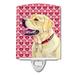 Caroline's Treasures Keeshond Hearts Love & Valentines Day Portrait Ceramic Night Light Ceramic in Pink | 4 H x 6 W x 3 D in | Wayfair LH9158CNL