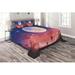 East Urban Home Fantasy Navy Microfiber Modern & Contemporary 3 Piece Coverlet/Bedspread Set Microfiber in Blue/Navy | Wayfair