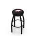 Holland Bar Stool NCAA Swivel 25" Counter Stool Upholstered/Metal in Black/Brown | 25 H x 18 W x 18 D in | Wayfair L8B2B25ArknUn