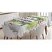 East Urban Home Floral Christmas Tablecloth Polyester in Black/Gray/Green | 60 D in | Wayfair 15CCF8A2C9FE430C8871E852C28FD1EB