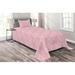 East Urban Home Pink/White Microfiber Farmhouse/Country Coverlet/Bedspread Set Microfiber in Pink/Yellow | Twin Bedspread + 1 Sham | Wayfair