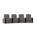 Latitude Run® Home Theater Row Seating (Row of 4) Microfiber/Microsuede in Gray | 43.5 H x 160 W x 44.5 D in | Wayfair