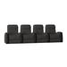 Red Barrel Studio® Chrysander Home Theater Row Seating (Row of 4) Microfiber/Microsuede in Gray | 43.5 H x 133.5 W x 38.5 D in | Wayfair