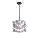 Latitude Run® Majorca 1 - Light Single Square/Rectangle Pendant Glass/Metal in Black/Gray | 18 H x 18 W x 18 D in | Wayfair