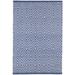 Blue/Brown 30 x 0.25 in Area Rug - Dash and Albert Rugs Diamond Geometric Flatweave Denim/White Indoor/Outdoor Area Rug, | 30 W x 0.25 D in | Wayfair