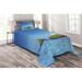 East Urban Home Island Microfiber Rustic Coverlet/Bedspread Set Microfiber in Blue | Twin Bedspread + 1 Sham | Wayfair