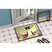 The Holiday Aisle® Saroyan Border Collie 27 in. x 18 in. Non-Slip Outdoor Door Mat Synthetics | 24"W X 36"L | Wayfair