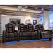 Latitude Run® Home Theater Row Seating (Row of 4) Microfiber/Microsuede in Gray | 43 H x 140 W x 44 D in | Wayfair 316E68556A28483EA433D5451395BA35