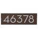 Montague Metal Products Inc. Floating Modern 4" Number Horizontal Address Plaque (5 Digits) Metal in Brown | 6 H x 19.75 W x 1 D in | Wayfair