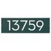 Montague Metal Products Inc. Floating 1-Line Wall Address Plaque Metal in Green | 4.5 H x 14.8 W x 1 D in | Wayfair HMP-035-W-HG-BA