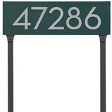 Montague Metal Products Inc. Floating 1-Line Lawn Address Sign Metal in Green | 6 H x 19.75 W x 1 D in | Wayfair HMP-045-L-HG-S