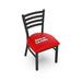 Holland Bar Stool NCAA Metal Vanity Stool Performance Fabric/Upholste/Metal in Red | 32 H x 18 W x 18 D in | Wayfair L00418LA-Laf