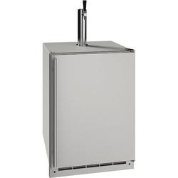 U-Line 165 Can Outdoor Rated 24" Undercounter Beverage Refrigerator Stainless Steel in Gray | 34.125 H x 24 W x 22.5 D in | Wayfair UOKR124-SS01A