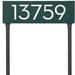 Montague Metal Products Inc. Floating 1-Line Lawn Address Sign Metal in Green | 6 H x 19.75 W x 1 D in | Wayfair HMP-045-L-HG-W