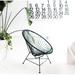 Innit Indoor Handmade Lounge Outdoor Chair in White/Indigo | 29 H x 32 W x 28 D in | Wayfair i02-03-12