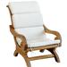 Rosecliff Heights Jerome Teak Patio Chair w/ Cushions Wood in Brown/White | 37 H x 24 W x 29 D in | Wayfair 22F5F4E9772C414A8EC4907160F518E2