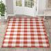 Red/White 62.99 x 0.15 in Indoor/Outdoor Area Rug - Sand & Stable™ Mac Plaid Red/Ivory Indoor/Outdoor Area Rug, | 62.99 W x 0.15 D in | Wayfair