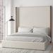 Wade Logan® Grasser Low Profile Standard Bed Wood & /Upholstered/Revolution Performance Fabrics® in White | 87 H in | Wayfair
