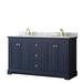 Wyndham Collection Avery 60" Double Bathroom Vanity Set Wood/Stone in Blue/Yellow | 35 H x 60 W x 22 D in | Wayfair WCV232360DBLCMUNOMXX