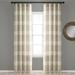 Tucker Stripe Yarn Dyed Cotton Knotted Tassel Window Curtain Panels Taupe 40X84 Set - Lush Decor 16T004814