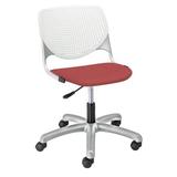 KFI Studios Kool Poly Task Chair Upholste, Steel in Red | 35 H x 19.5 W x 18.5 D in | Wayfair TK2300-P08-Lipstick