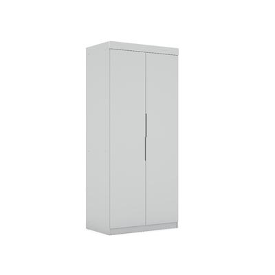 Mulberry 2.0 Sectional Modern Armoire Wardrobe Closet with 2 Drawers in White - Manhattan Comfort 116GMC1