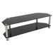 Orren Ellis Essexville Corner TV Stand for TVs up to 15.75 H in gray/blackGlass/Metal in Silver Black | 65" | Wayfair SDC1400-A