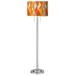 Flame Mosaic Giclee Brushed Nickel Garth Floor Lamp