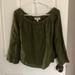 Anthropologie Tops | Anthropologie Off The Shoulder Top | Color: Green | Size: Xs