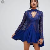 Free People Dresses | Free People Tell Tale Lace Tunic | Color: Blue | Size: Xs