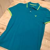 American Eagle Outfitters Shirts | American Eagle Polo Neon | Color: Blue/Green | Size: Xs