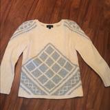 J. Crew Sweaters | J Crew Cashmere Sweater | Color: Blue/Cream | Size: S