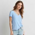 American Eagle Outfitters Tops | American Eagle Soft And Sexy V-Neck Tee | Color: Blue | Size: S