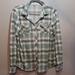 Anthropologie Tops | Anthropologie Eden & Olivia Flannel Shirt Sz. M | Color: Green/White | Size: M