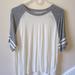American Eagle Outfitters Tops | American Eagle T-Shirt | Color: Gray/White | Size: L